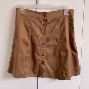 High Waist A-line Mini Skirt